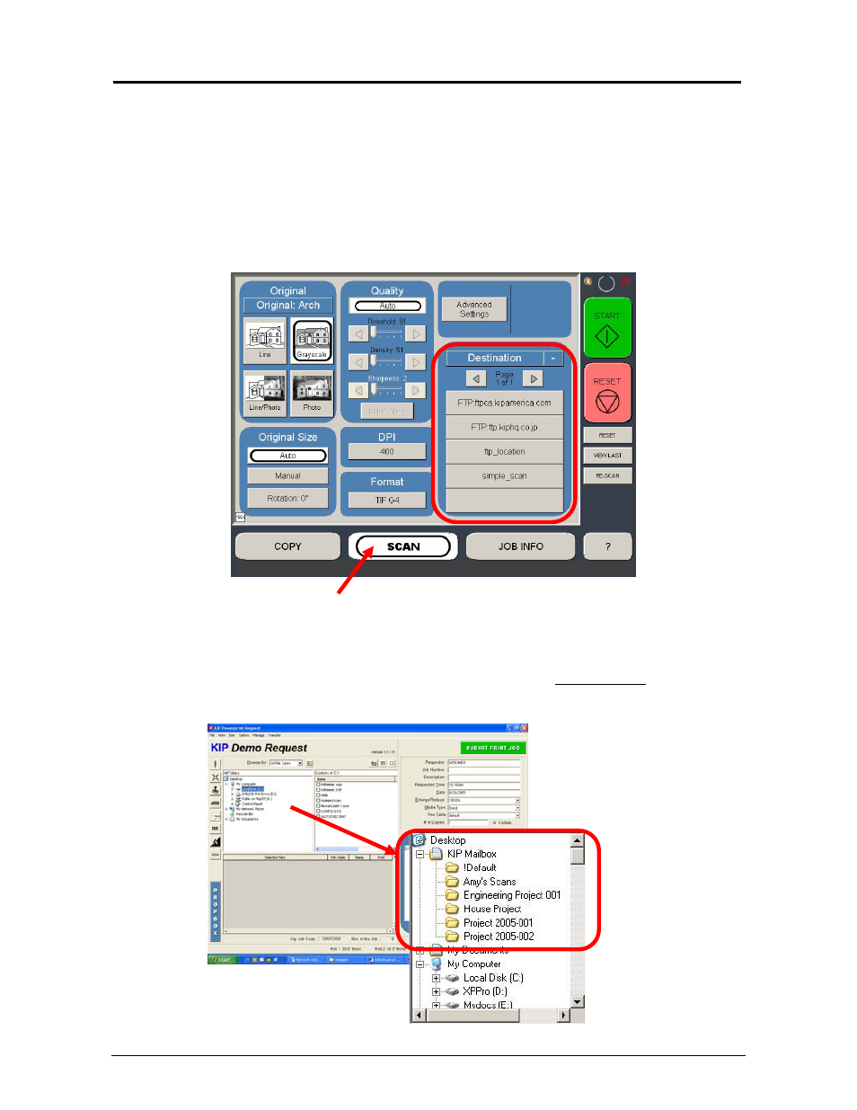 0 retrieve scans, 1 mailbox retrieval | TA Triumph-Adler CX 8036 User Manual | Page 185 / 268
