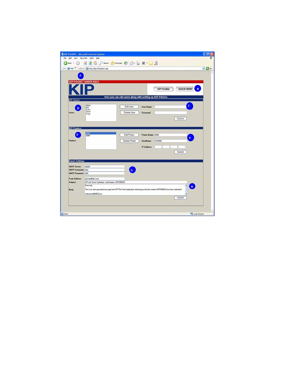 Administrative screen | TA Triumph-Adler CX 8036 User Manual | Page 219 / 268