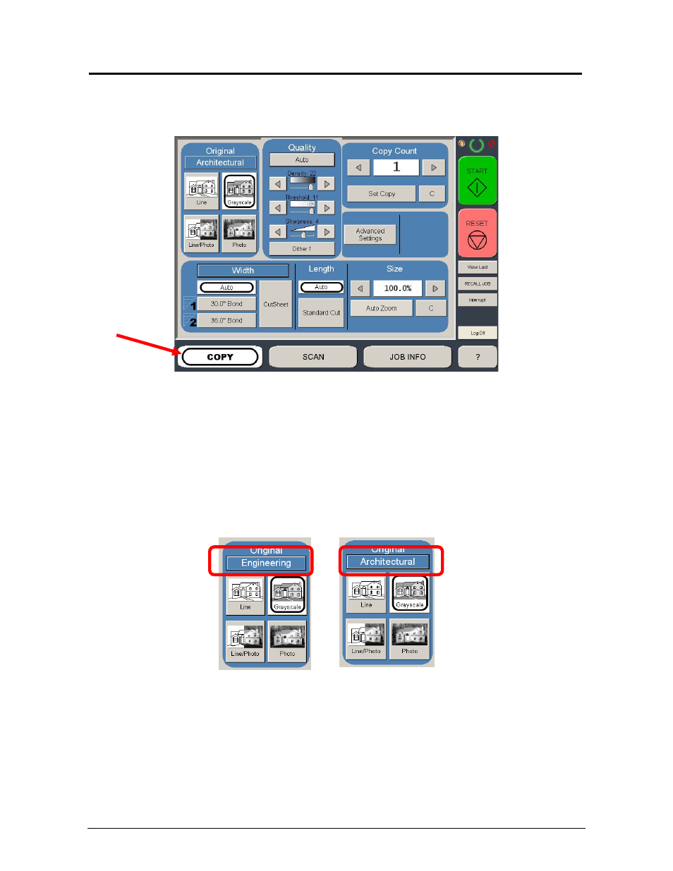 0 operation details, 3 main screen, 4 original | TA Triumph-Adler CX 8036 User Manual | Page 48 / 268
