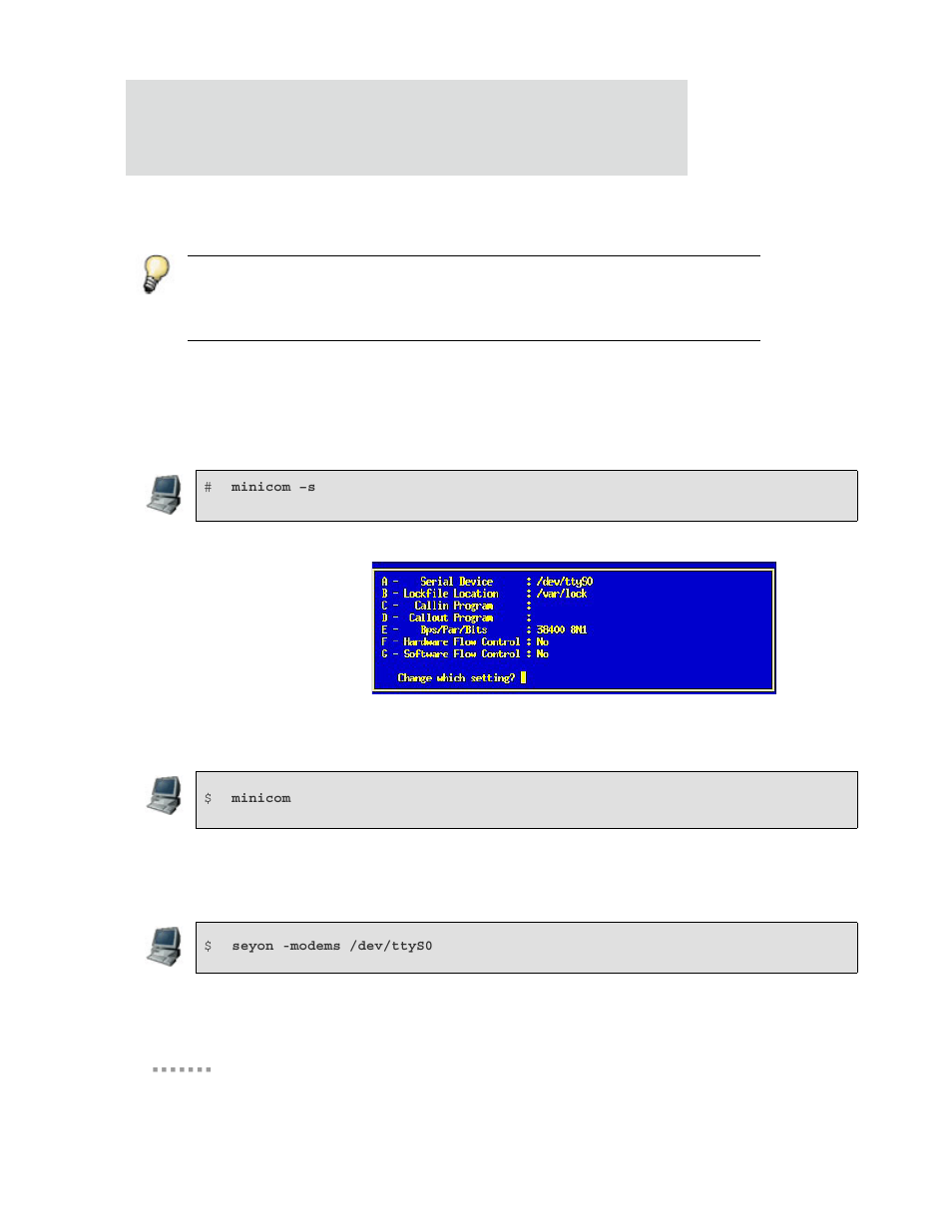 Minicom, Seyon, Minicom seyon | Digi 9P 9360/9750 User Manual | Page 22 / 75