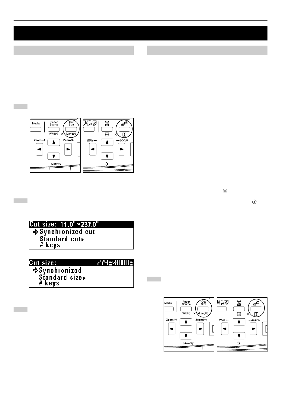 Paper roll cut length selection | TA Triumph-Adler CX 8682 User Manual | Page 30 / 102