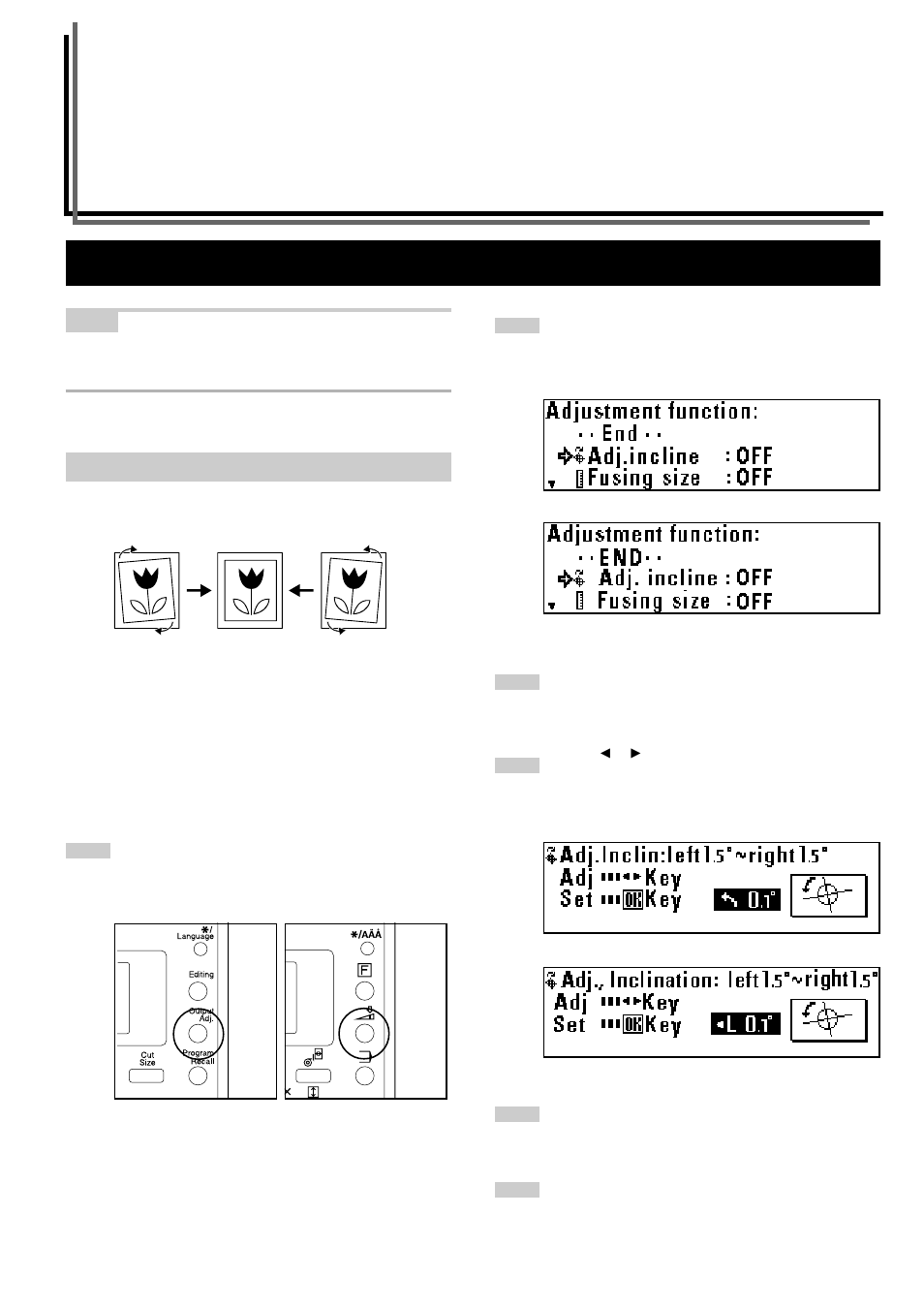 Chapter 6 convenient functions, Adjustment functions | TA Triumph-Adler CX 8682 User Manual | Page 47 / 102