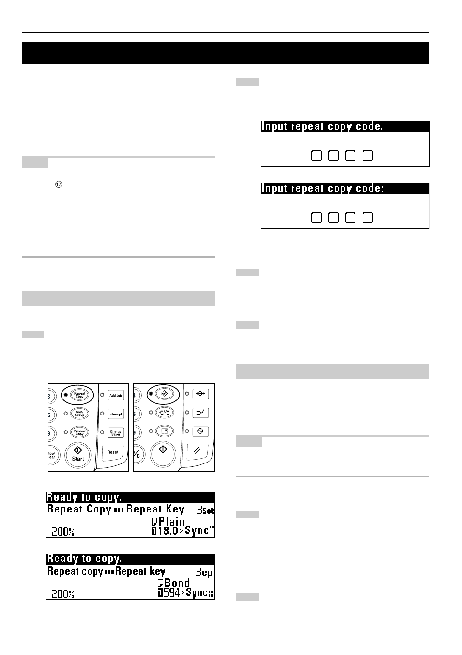 Repeat copy function | TA Triumph-Adler CX 8682 User Manual | Page 50 / 102