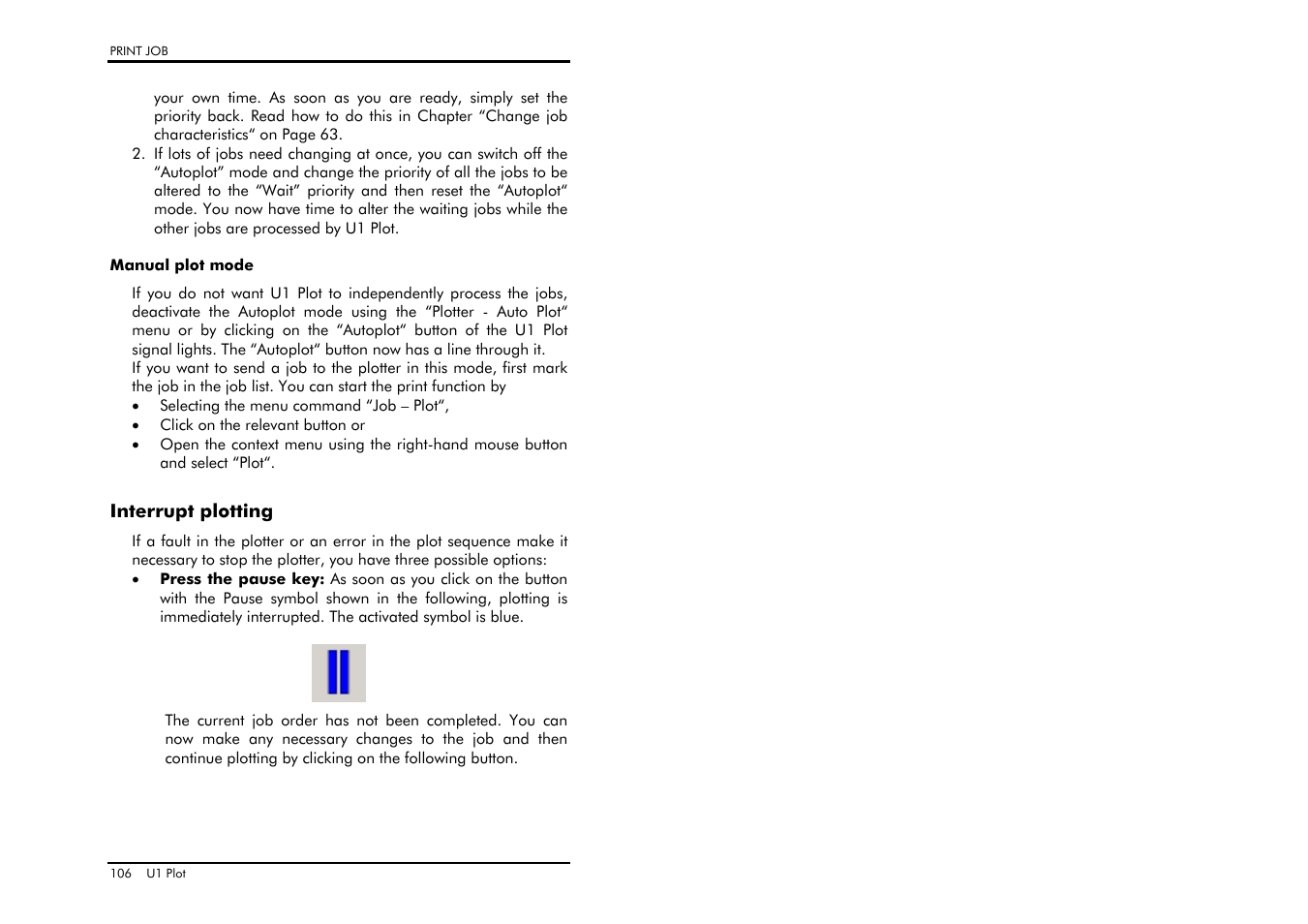 Manual plot mode, Interrupt plotting | TA Triumph-Adler CX 8682 User Manual | Page 106 / 129