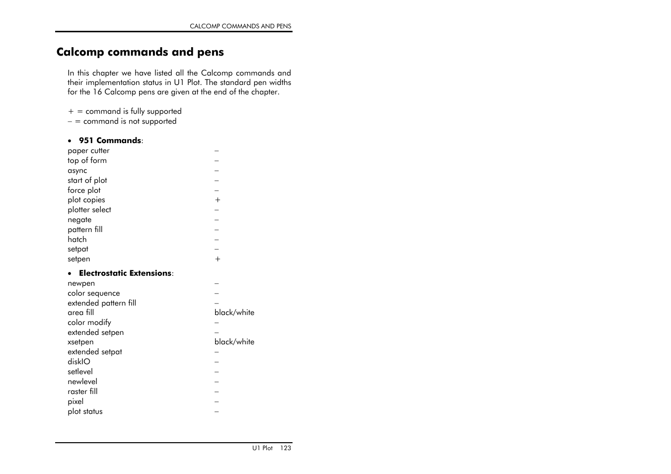 Calcomp commands and pens | TA Triumph-Adler CX 8682 User Manual | Page 123 / 129