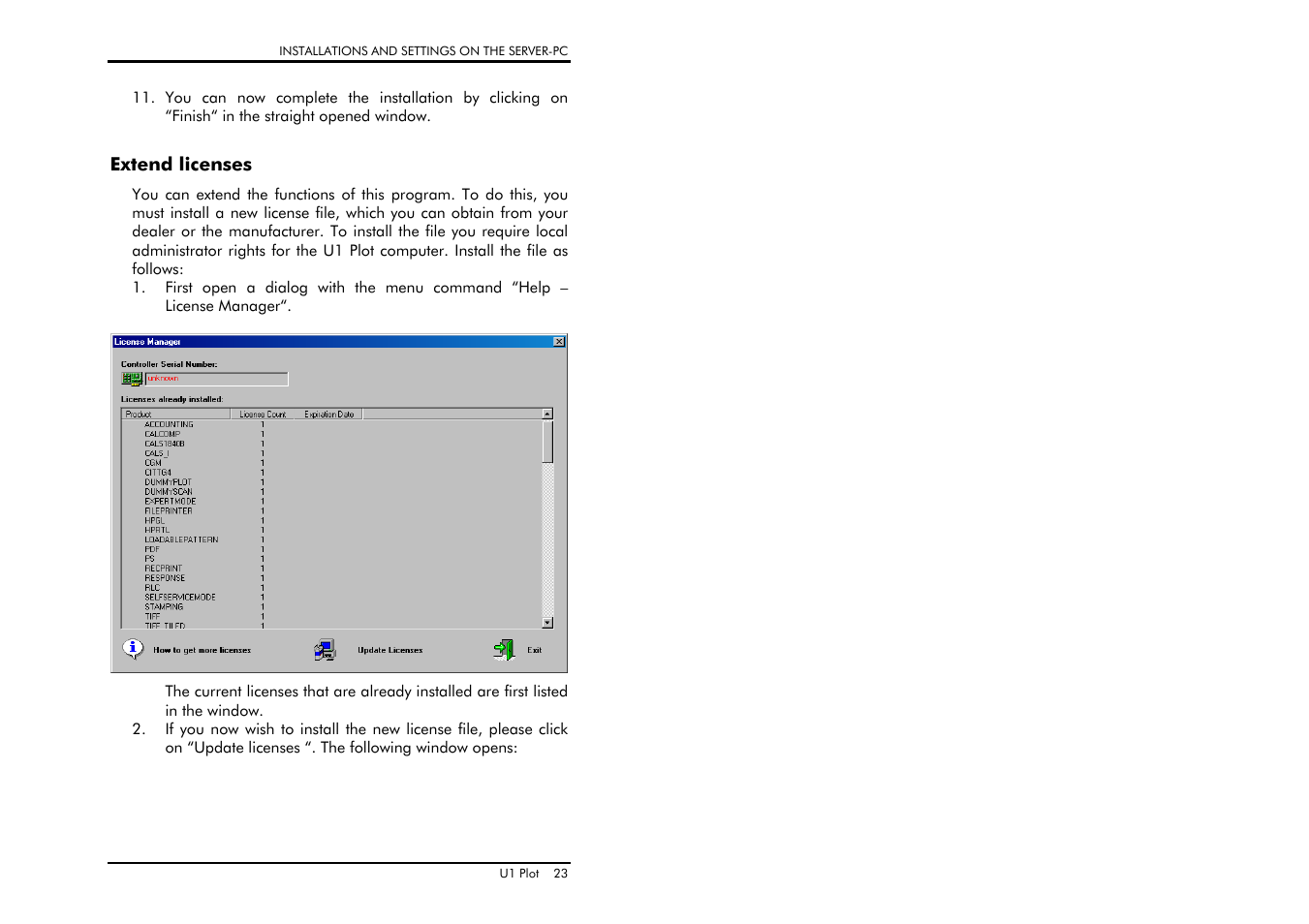 Extend licenses | TA Triumph-Adler CX 8682 User Manual | Page 23 / 129