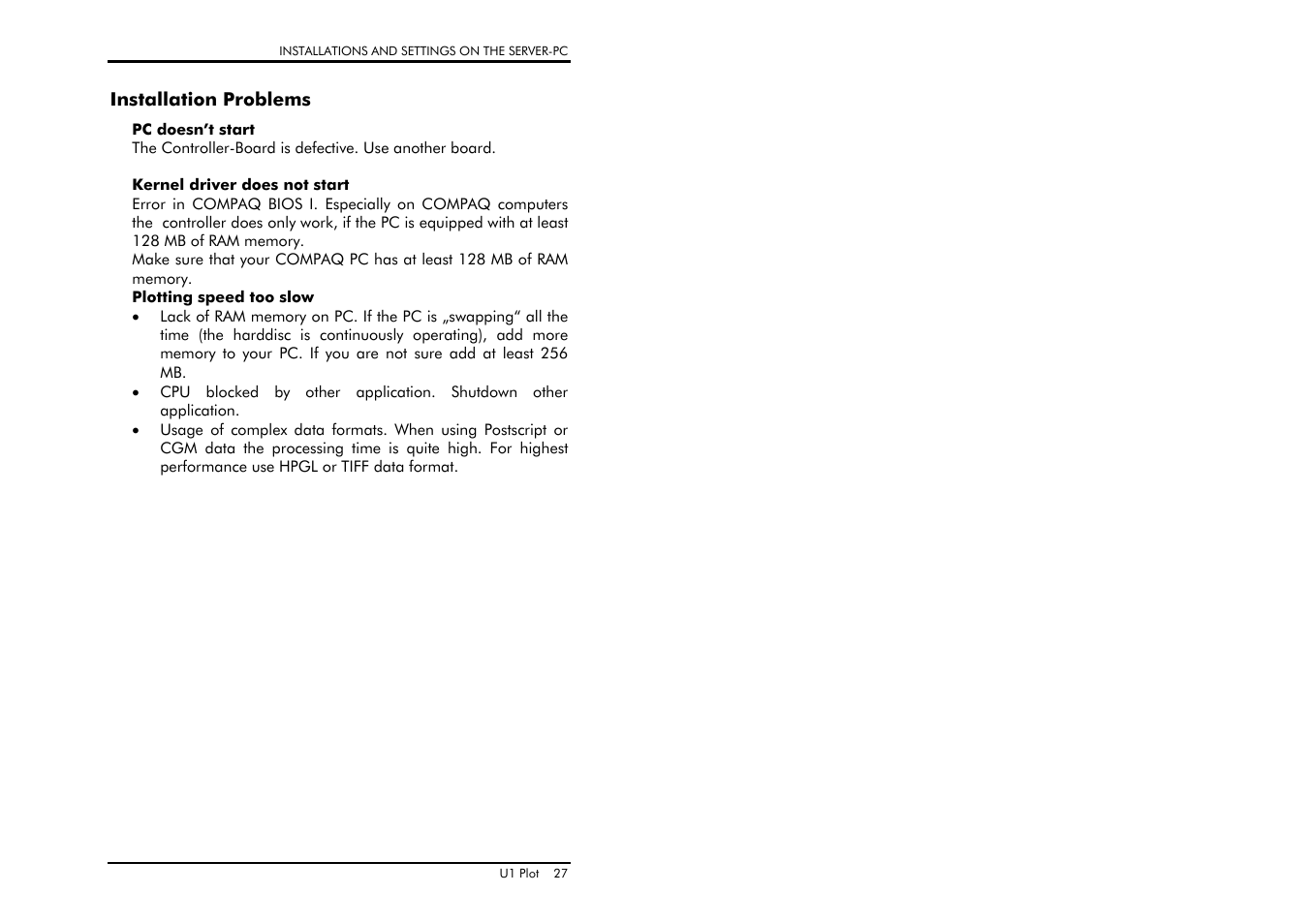 Installation problems | TA Triumph-Adler CX 8682 User Manual | Page 27 / 129