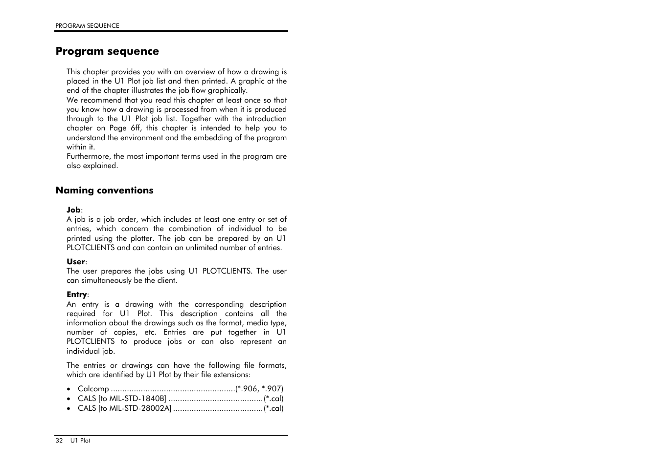 Program sequence, Naming conventions | TA Triumph-Adler CX 8682 User Manual | Page 32 / 129
