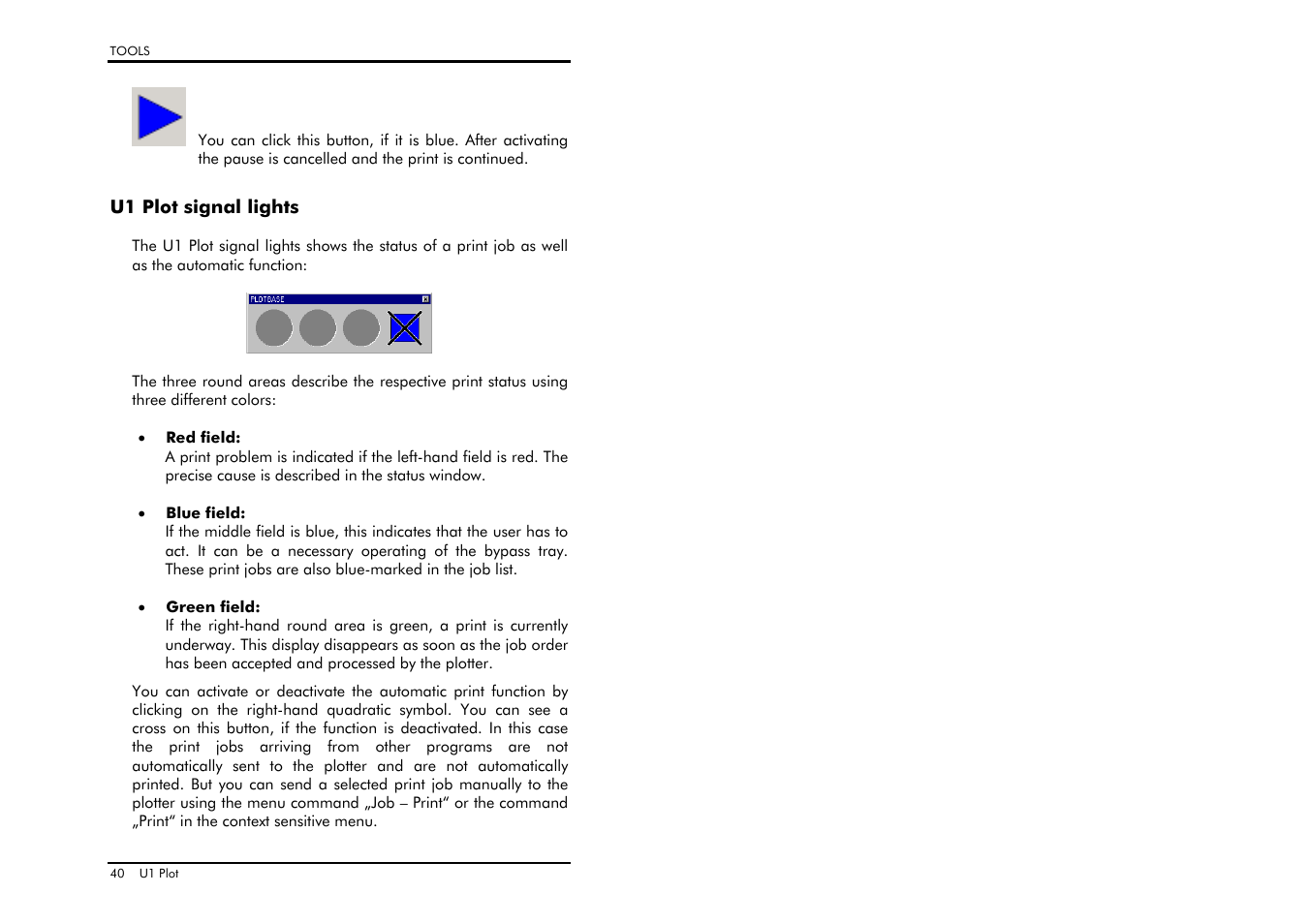 U1 plot signal lights | TA Triumph-Adler CX 8682 User Manual | Page 40 / 129