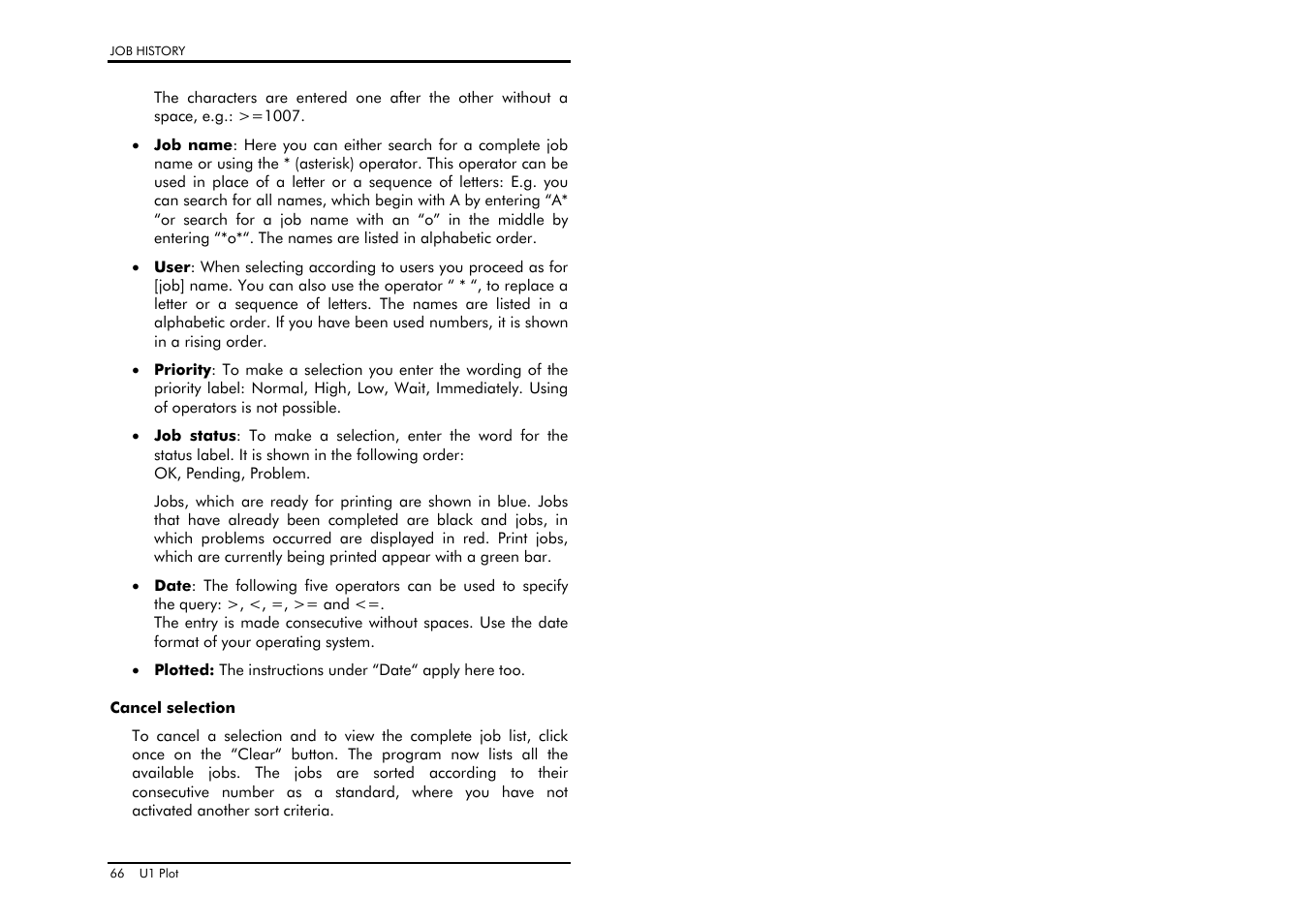Cancel selection | TA Triumph-Adler CX 8682 User Manual | Page 66 / 129