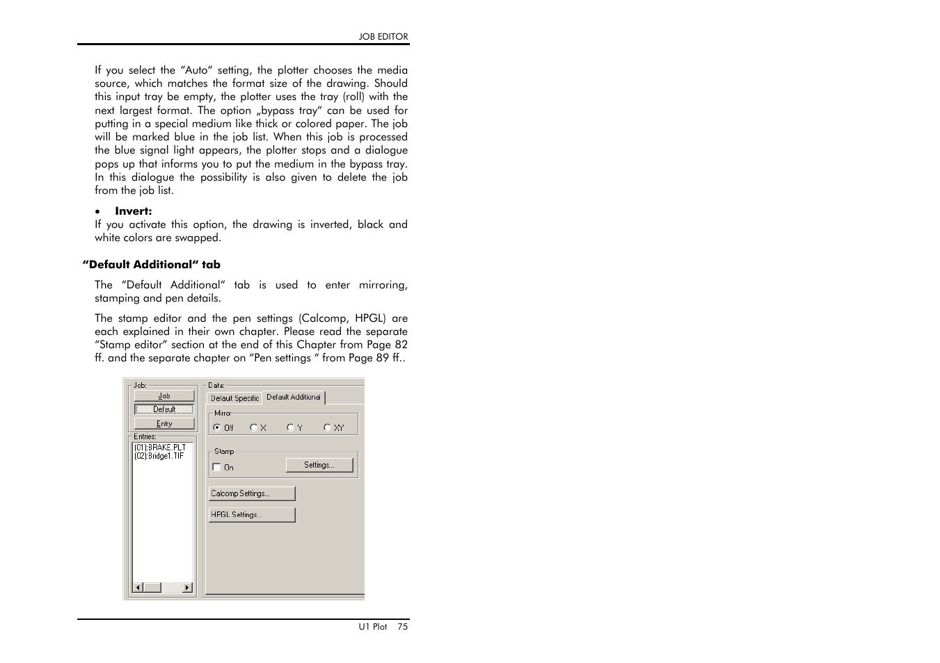 Default additional“ tab | TA Triumph-Adler CX 8682 User Manual | Page 75 / 129