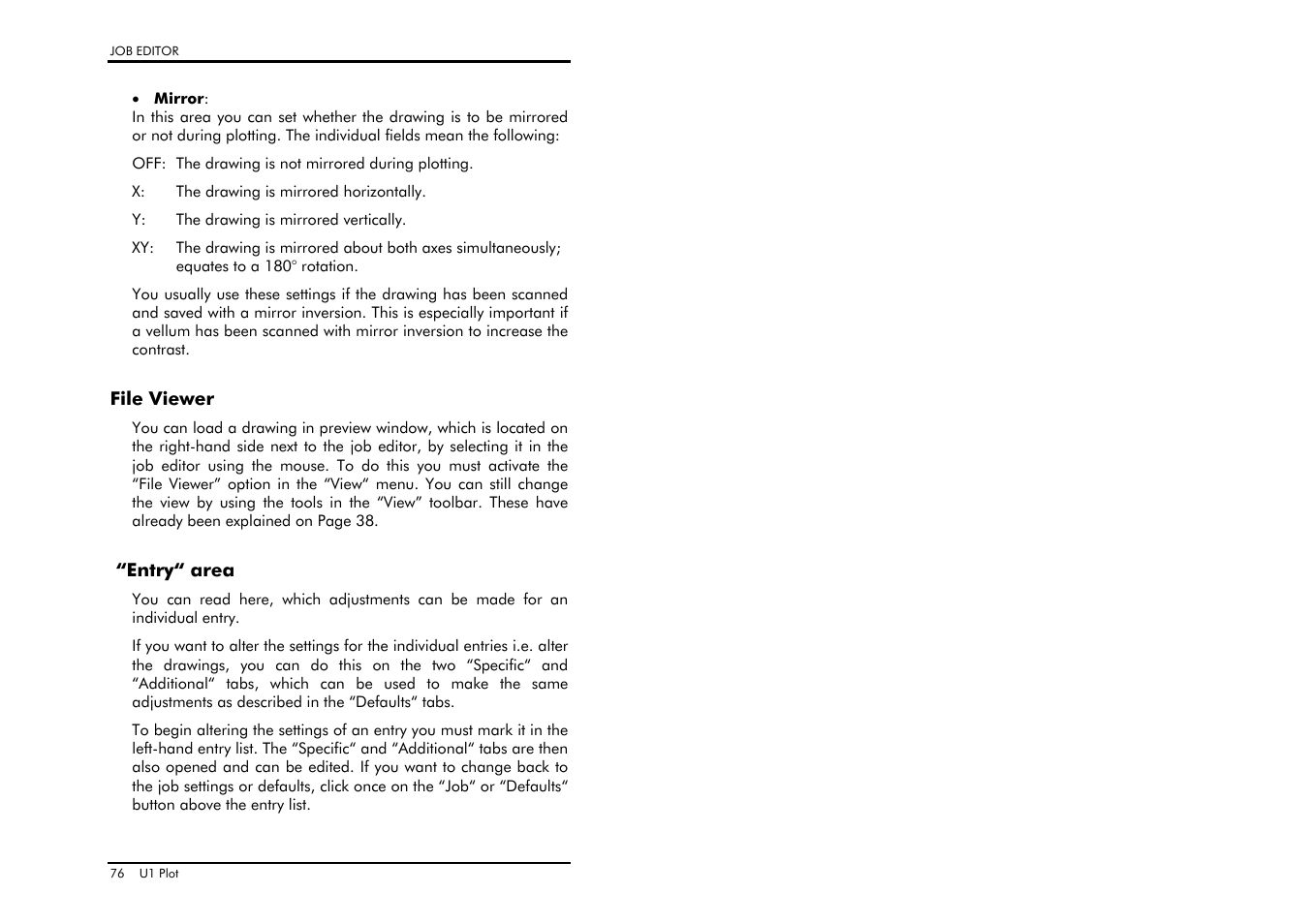 File viewer, Entry“ area | TA Triumph-Adler CX 8682 User Manual | Page 76 / 129