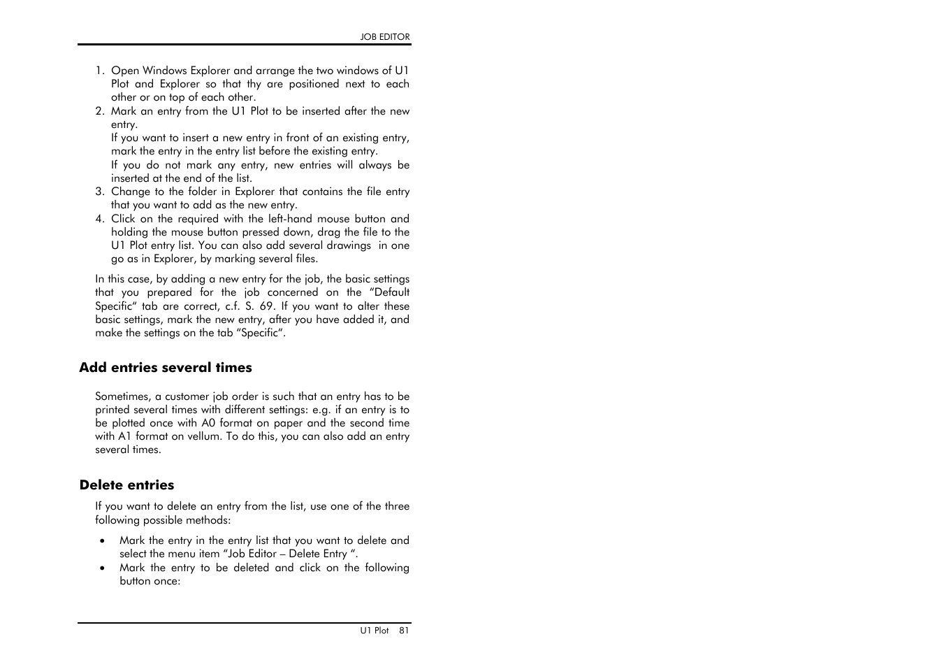 Add entries several times, Delete entries | TA Triumph-Adler CX 8682 User Manual | Page 81 / 129