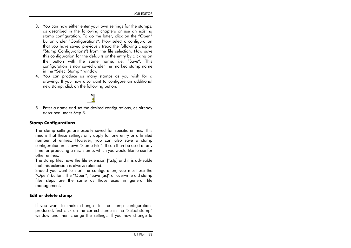 Stamp configurations, Edit or delete stamp | TA Triumph-Adler CX 8682 User Manual | Page 83 / 129