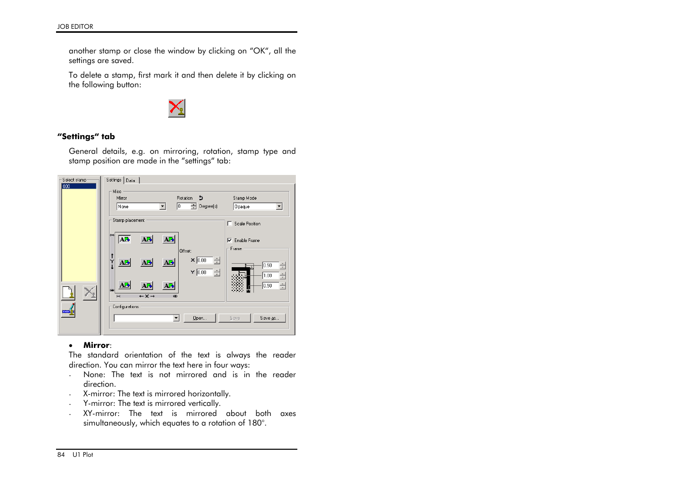 Settings“ tab | TA Triumph-Adler CX 8682 User Manual | Page 84 / 129