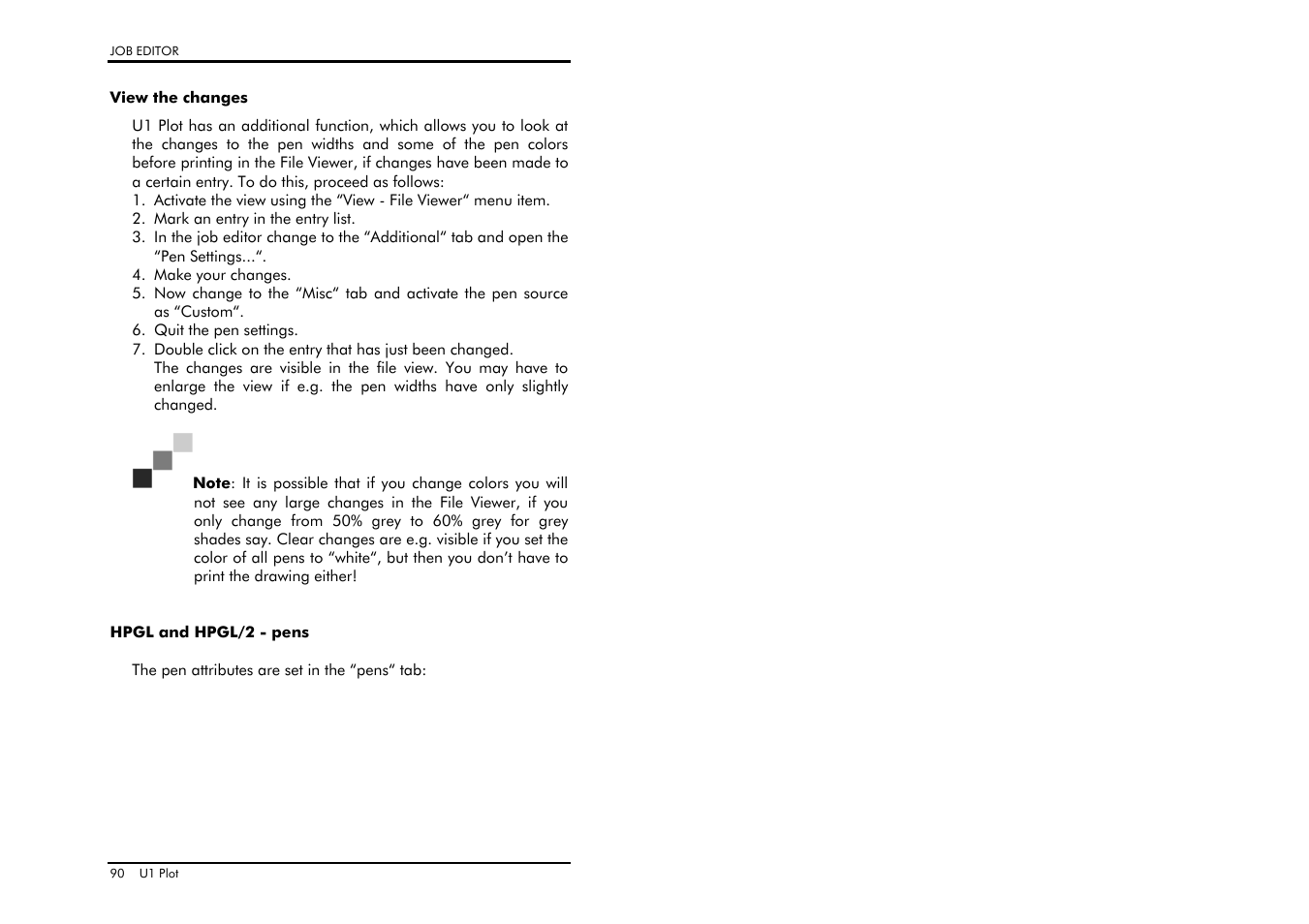 View the changes, Hpgl and hpgl/2 - pens | TA Triumph-Adler CX 8682 User Manual | Page 90 / 129