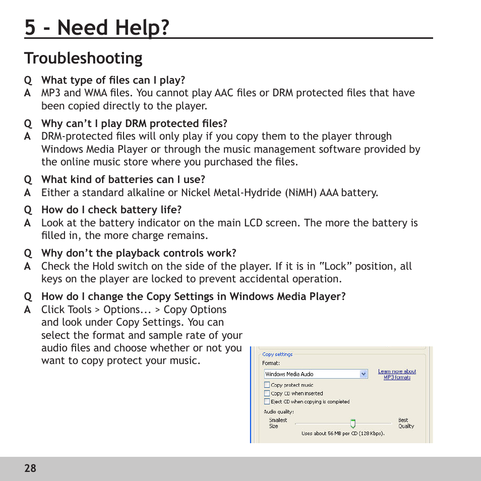 5 - need help, Troubleshooting | Digital Voice Systems Amp128 User Manual | Page 28 / 36