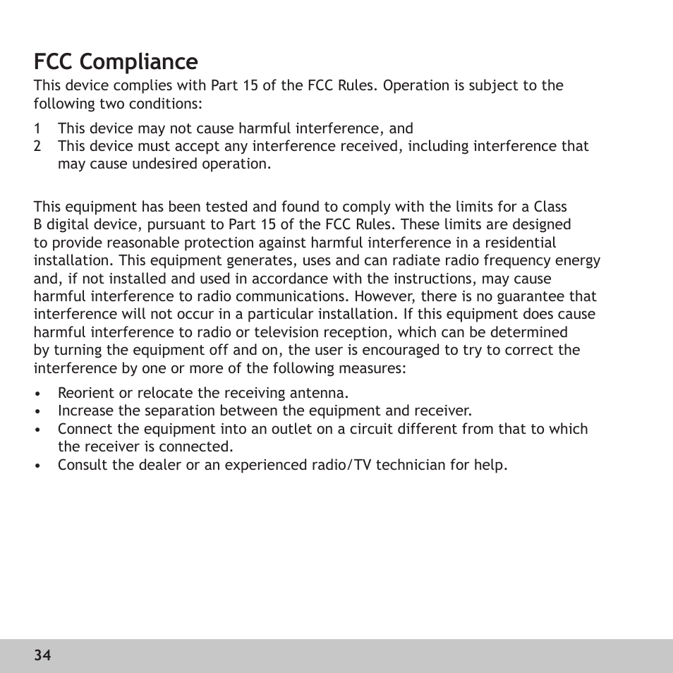 Fcc compliance | Digital Voice Systems Amp128 User Manual | Page 34 / 36