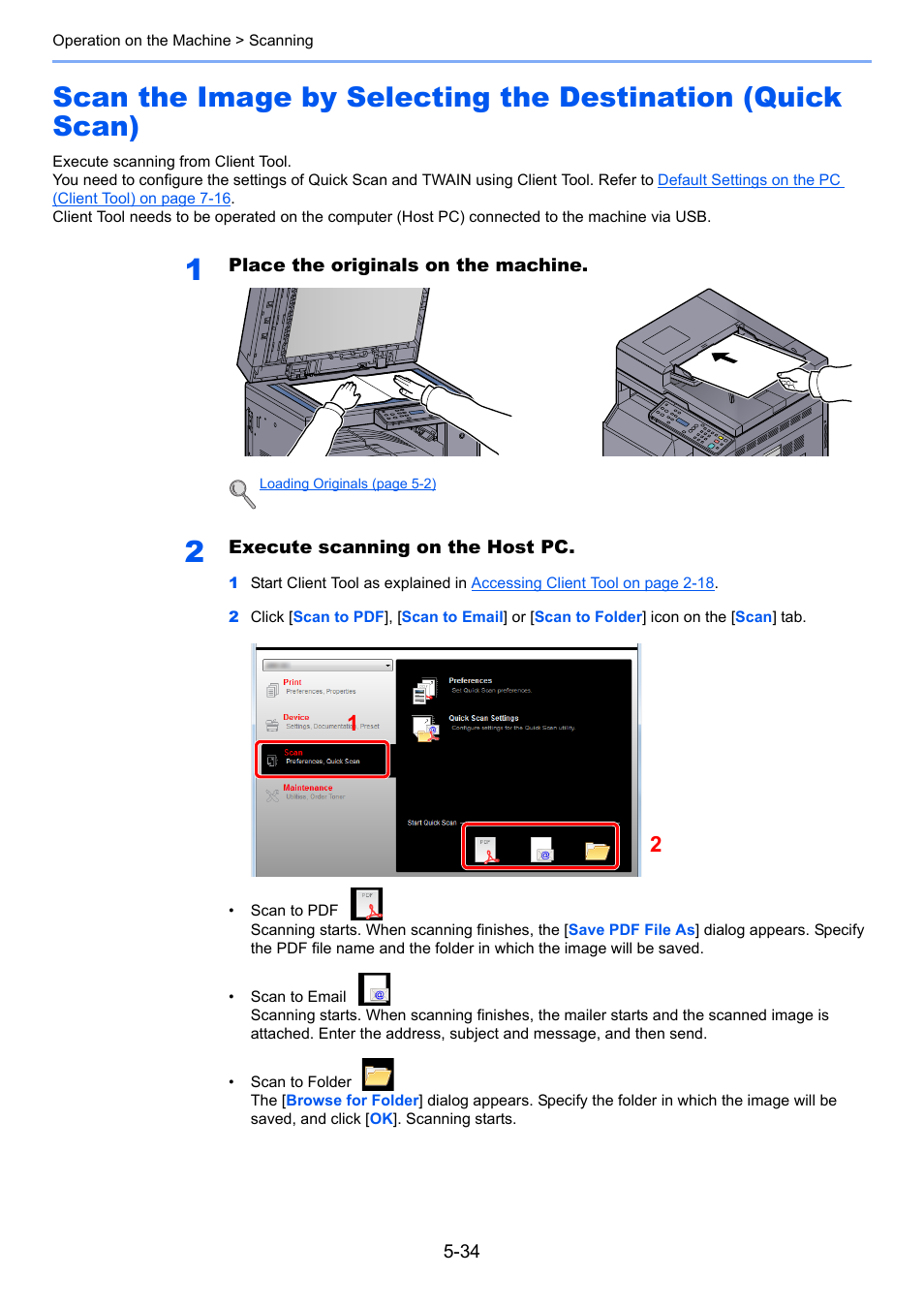 Scan the image by selecting the | TA Triumph-Adler 1855 User Manual | Page 113 / 212
