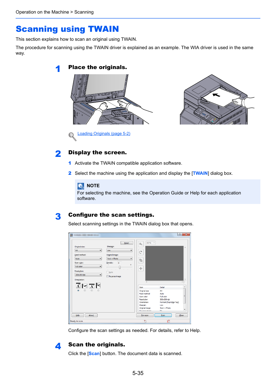 Scanning using twain, Scanning using twain -35 | TA Triumph-Adler 1855 User Manual | Page 114 / 212