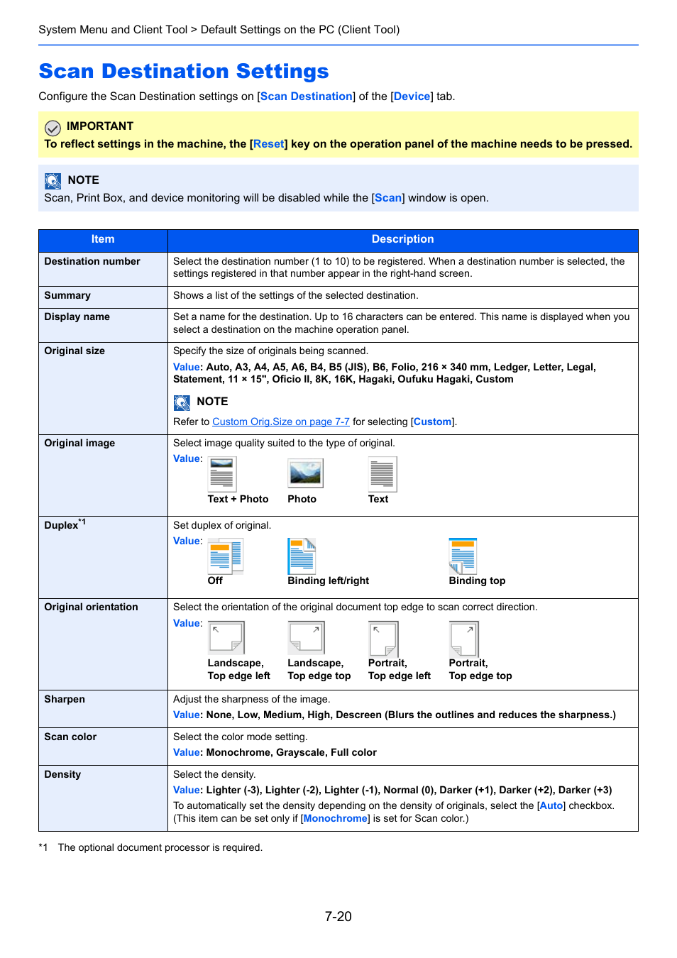 Scan destination settings, Scan destination settings -20 | TA Triumph-Adler 1855 User Manual | Page 146 / 212