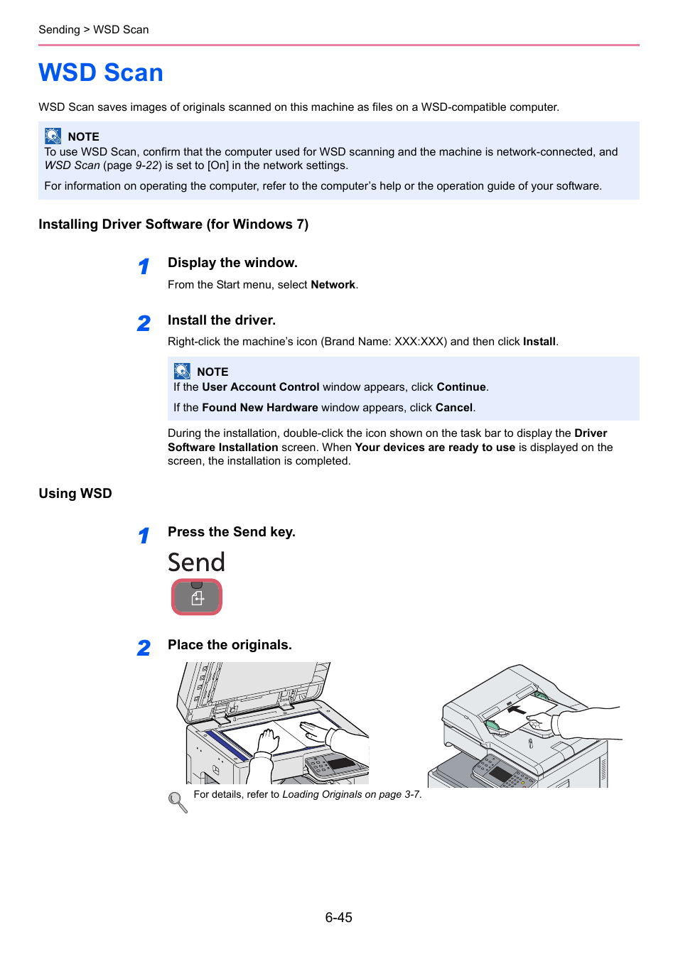 Wsd scan, Wsd scan -45, E 6-45 | TA Triumph-Adler 206ci User Manual | Page 205 / 382