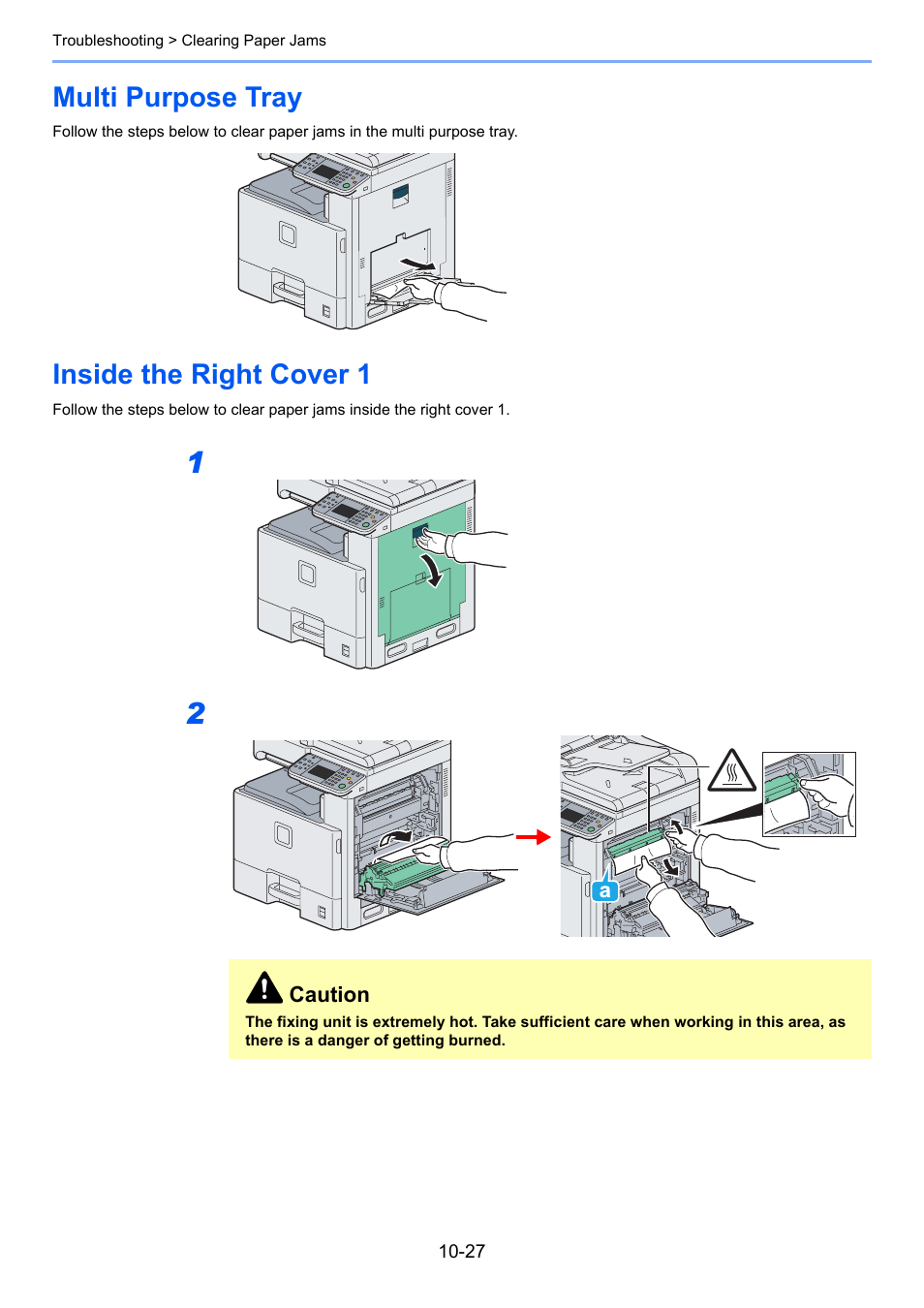 Multi purpose tray, Inside the right cover 1 | TA Triumph-Adler 206ci User Manual | Page 343 / 382