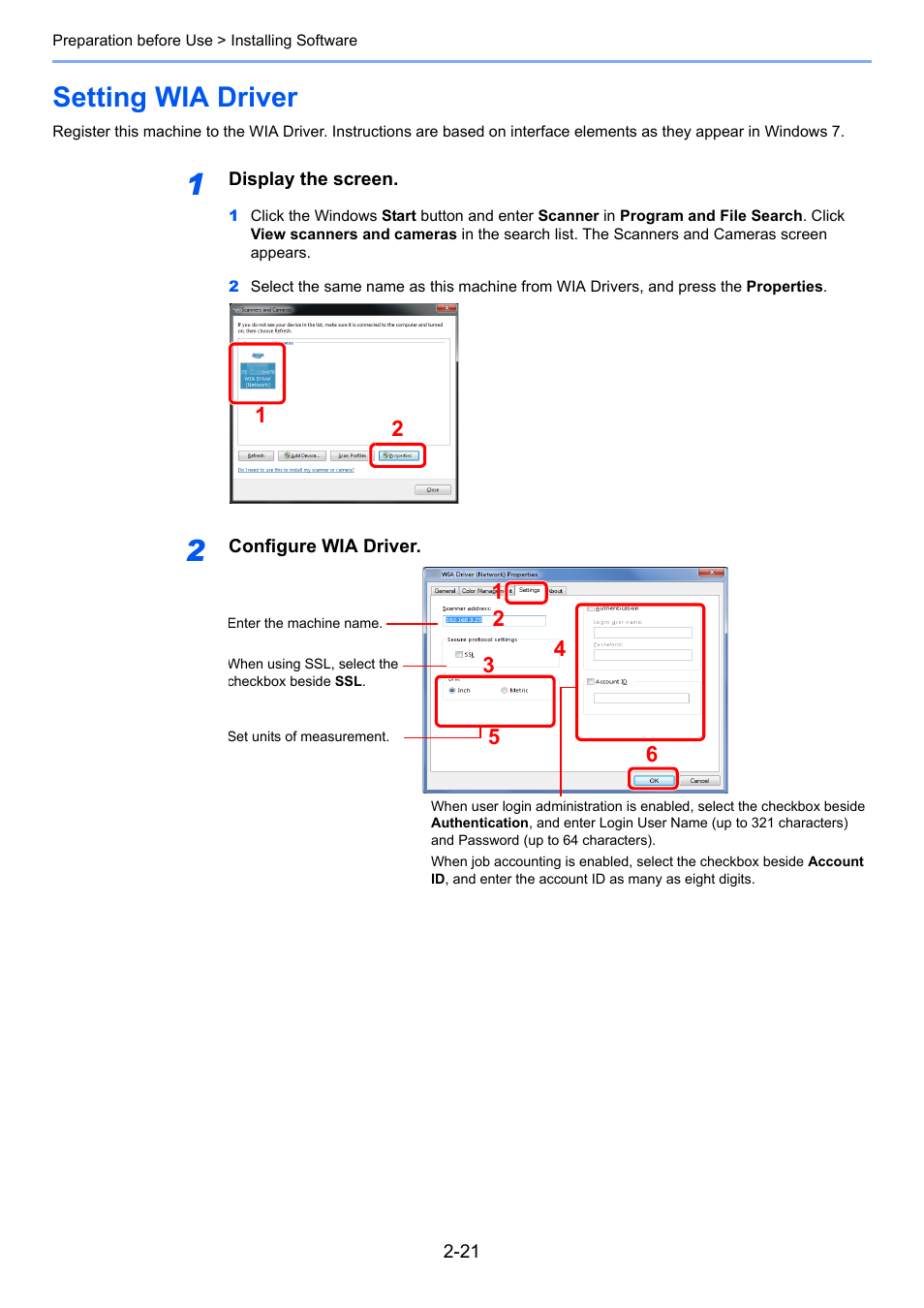 Setting wia driver, Setting wia driver -21 | TA Triumph-Adler 206ci User Manual | Page 57 / 382