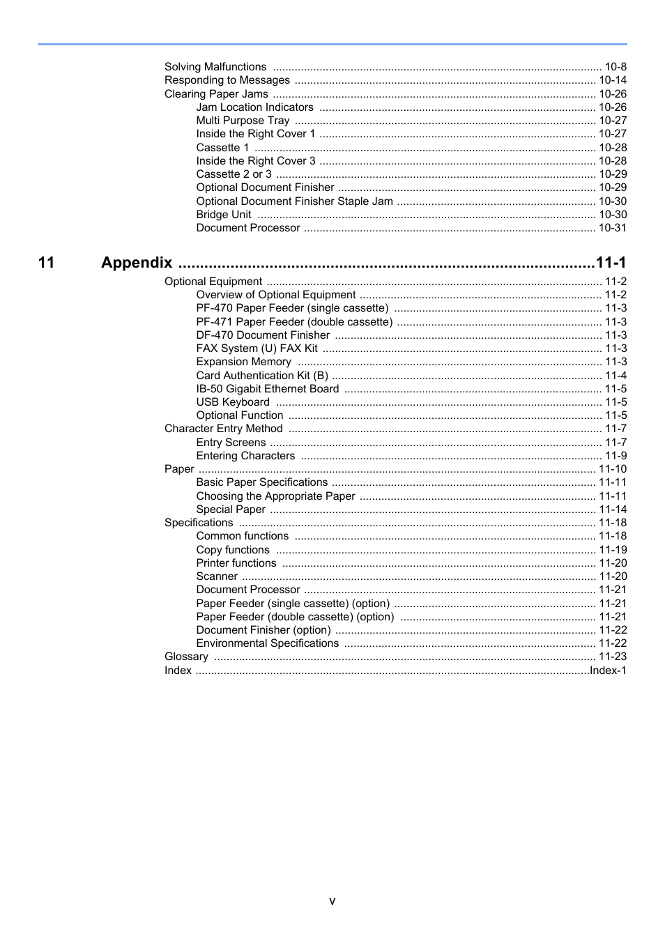 11 appendix -1 | TA Triumph-Adler 206ci User Manual | Page 7 / 382