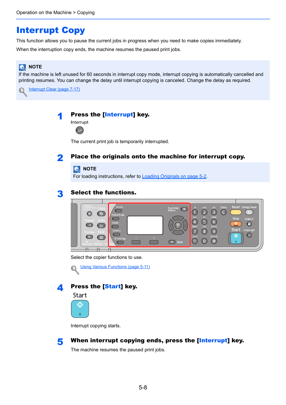 Interrupt copy, Interrupt copy -8 | TA Triumph-Adler 2256 User Manual | Page 114 / 267