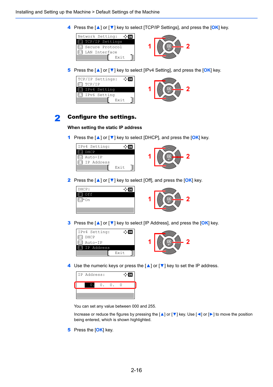 Configure the settings | TA Triumph-Adler 2256 User Manual | Page 44 / 267