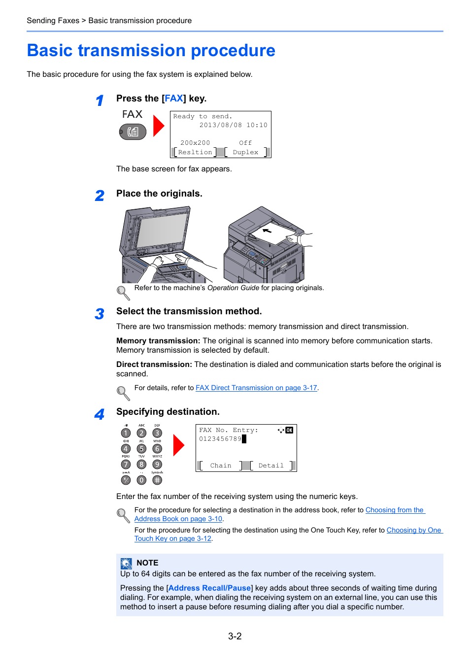 Basic transmission procedure, Basic transmission procedure -2 | TA Triumph-Adler 2256 User Manual | Page 41 / 152
