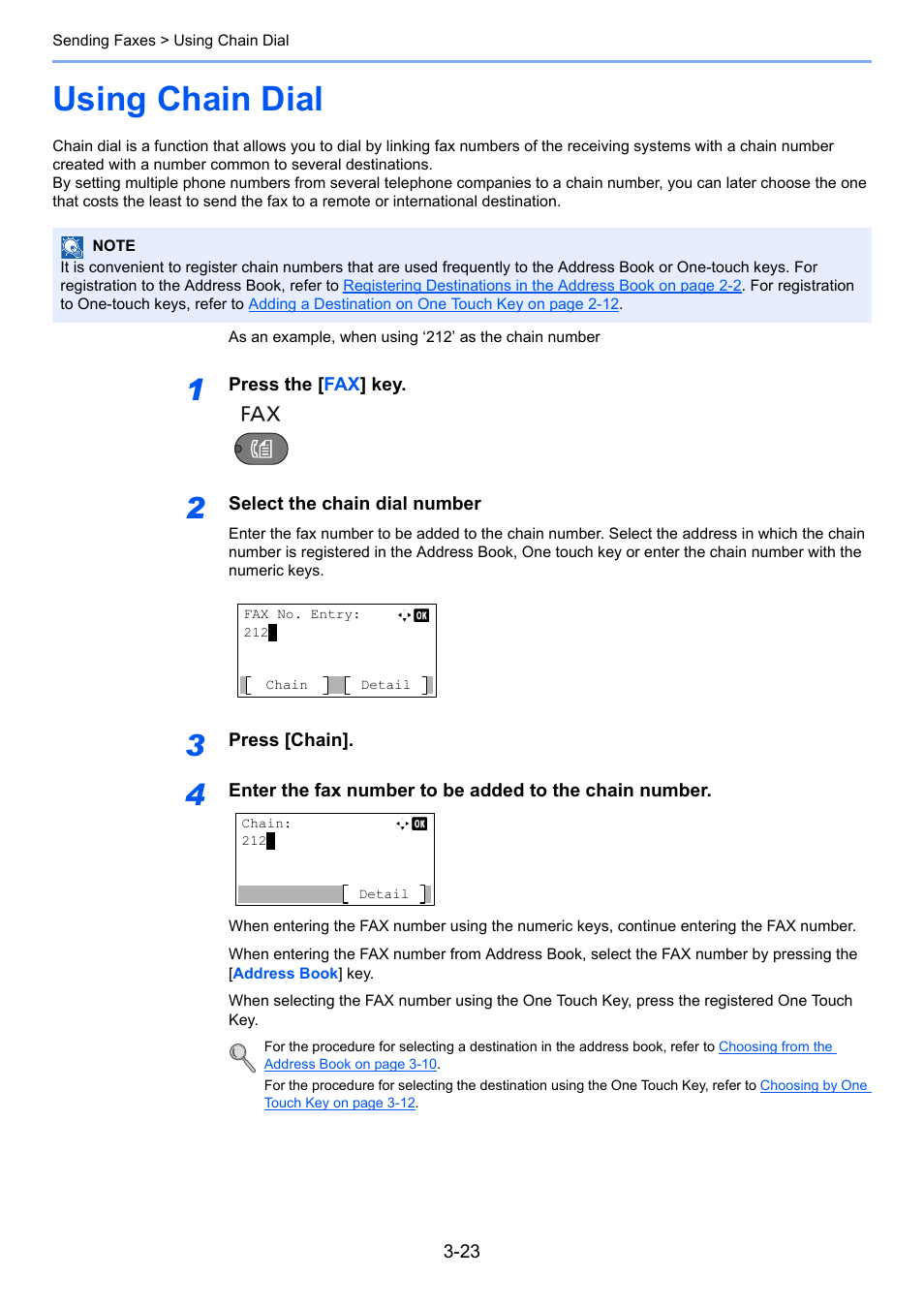 Using chain dial, Using chain dial -23 | TA Triumph-Adler 2256 User Manual | Page 62 / 152