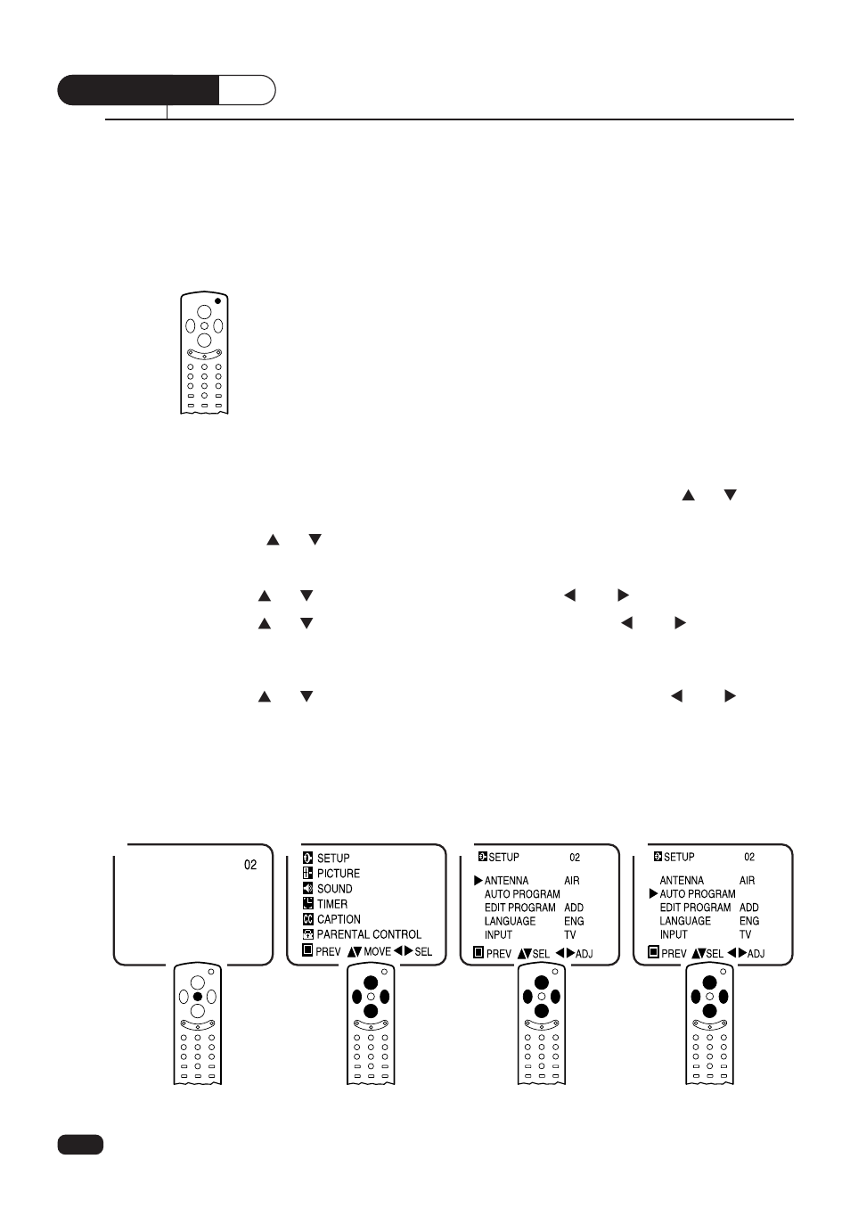 Operating your tv | Daewoo DTQ 25S2FCV User Manual | Page 13 / 32