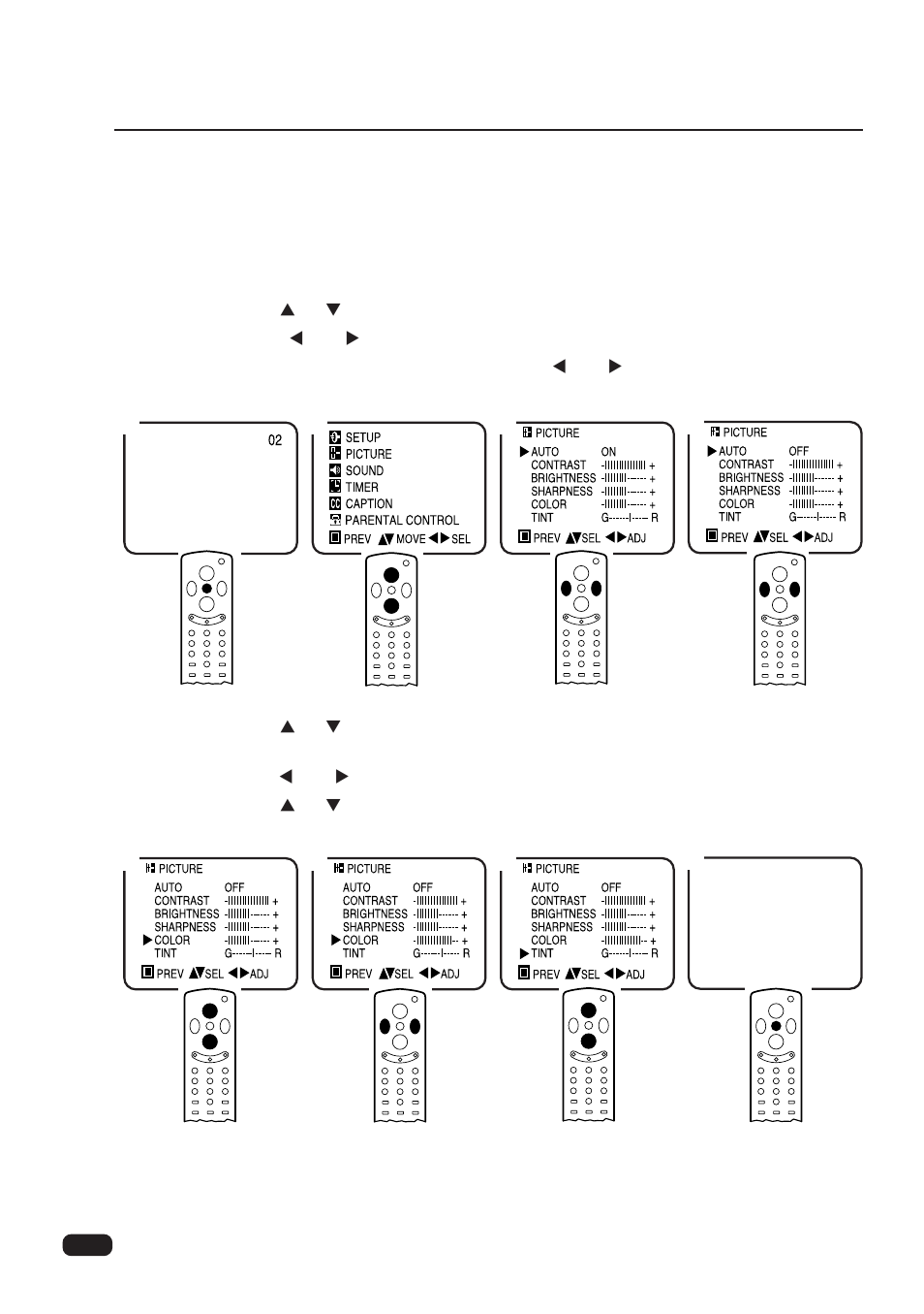 Adjusting video settings | Daewoo DTQ 25S2FCV User Manual | Page 17 / 32