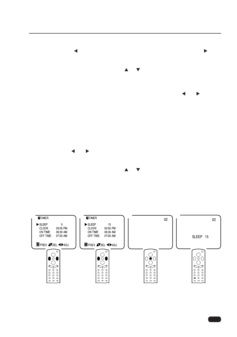 Canceling the on timer or off timer, Setting the sleep timer | Daewoo DTQ 25S2FCV User Manual | Page 22 / 32