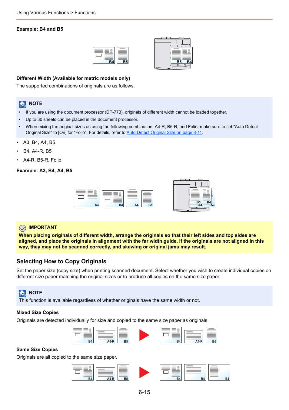 Selecting how to copy originals | TA Triumph-Adler 2500ci User Manual | Page 261 / 530