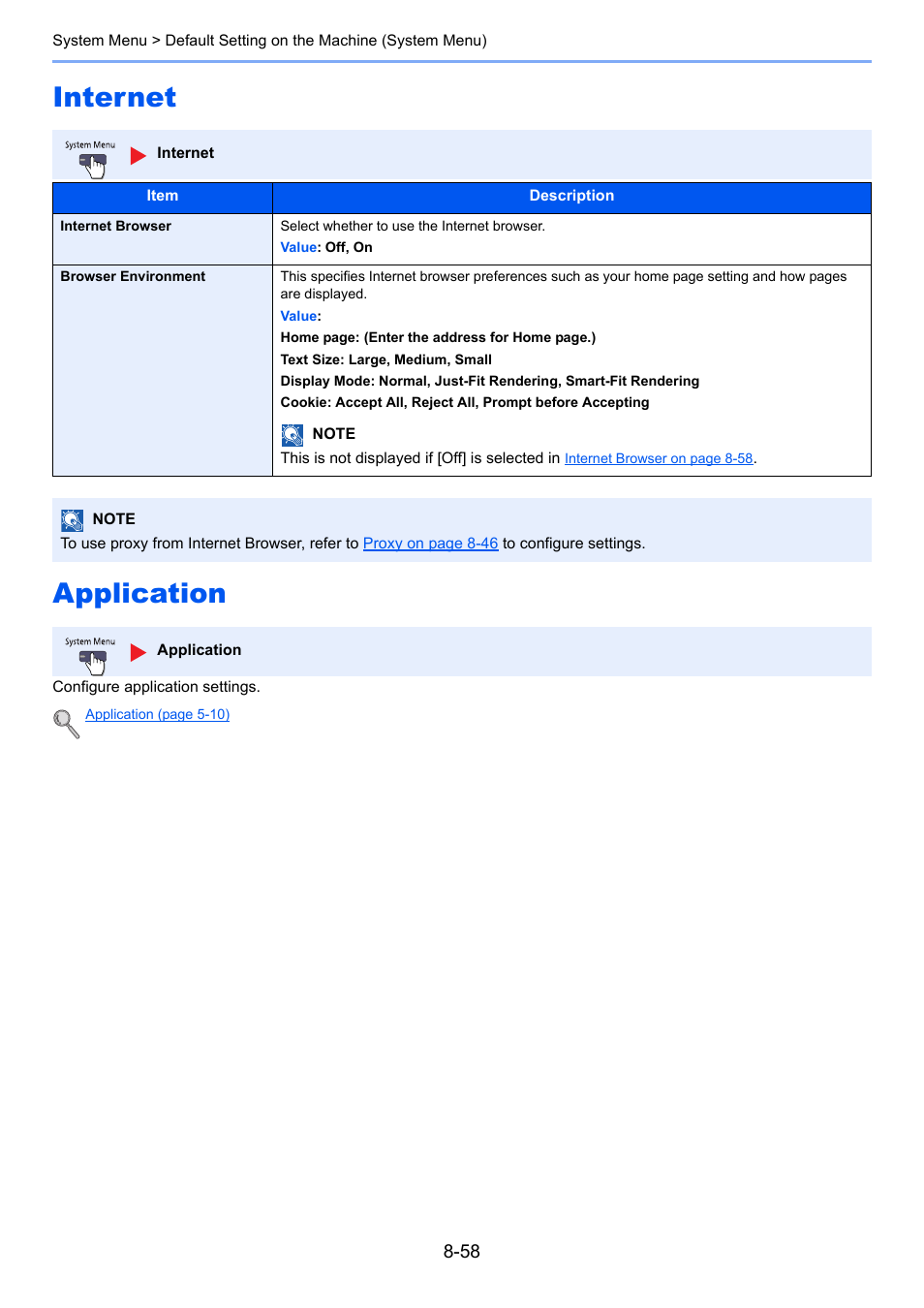 Internet, Application, Internet -58 application -58 | Ng to, And configure necessa, Internet application | TA Triumph-Adler 2500ci User Manual | Page 394 / 530