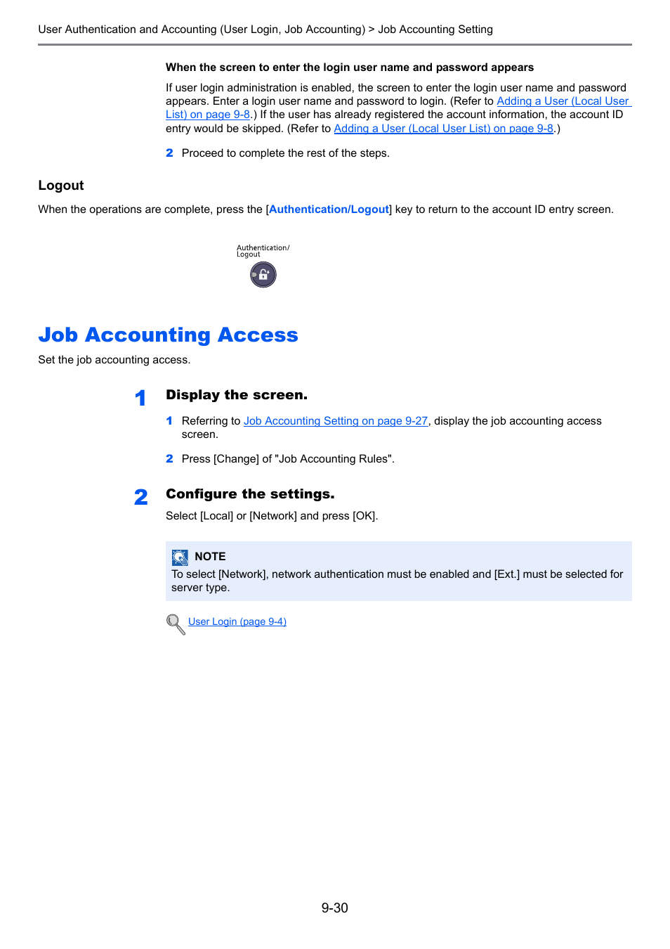 Job accounting access, Job accounting access -30 | TA Triumph-Adler 2500ci User Manual | Page 424 / 530