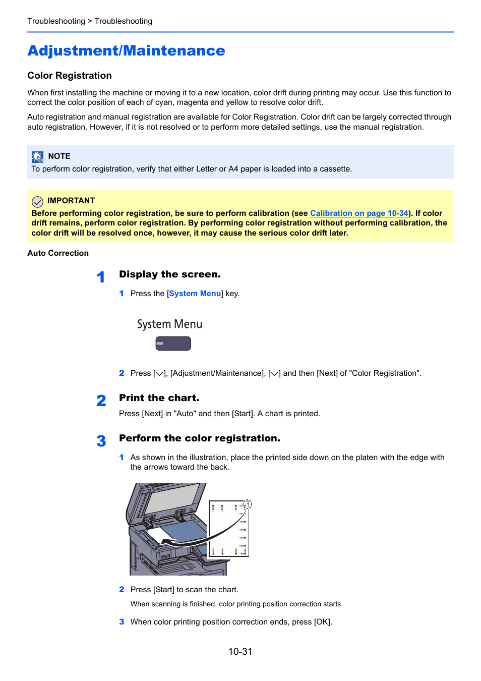 Adjustment/maintenance, Adjustment/maintenance -31 | TA Triumph-Adler 2500ci User Manual | Page 467 / 530