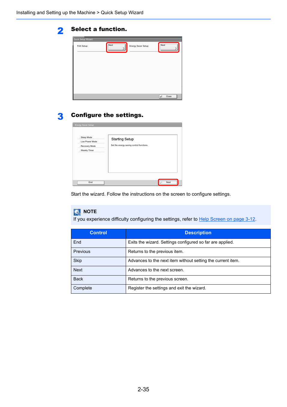 Select a function, Configure the settings | TA Triumph-Adler 2500ci User Manual | Page 93 / 530