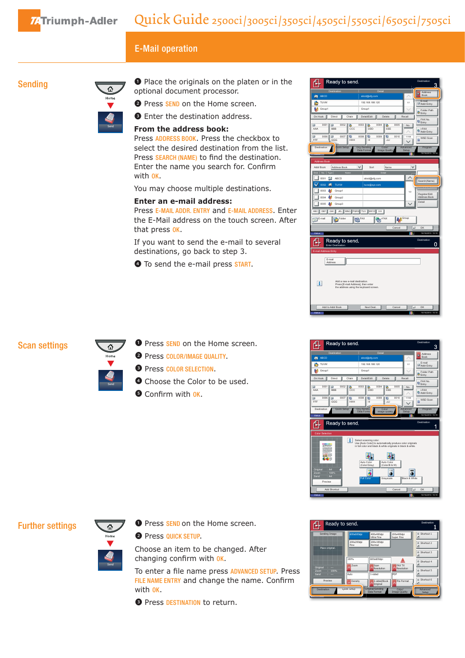 TA Triumph-Adler 2500ci User Manual | 4 pages