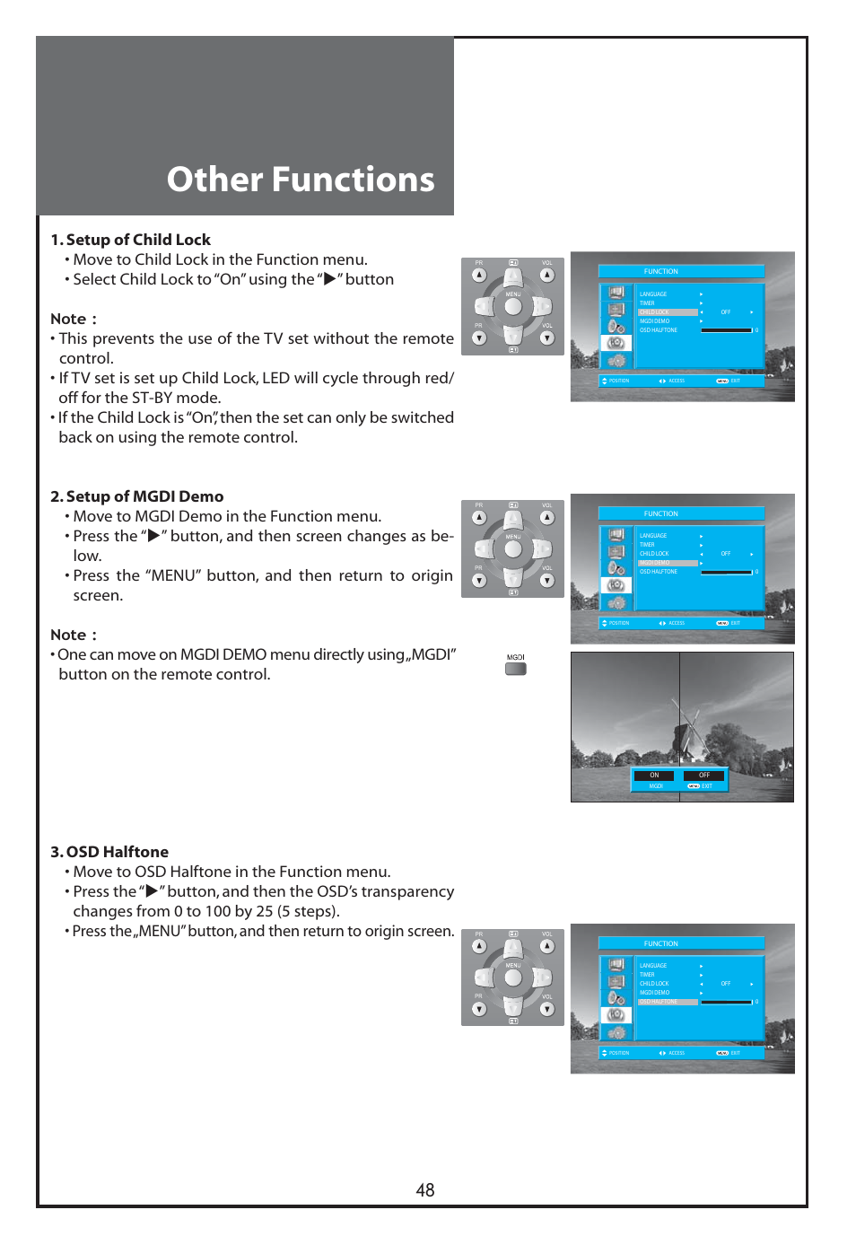 Other functions | Daewoo DLT-26C2 User Manual | Page 48 / 53