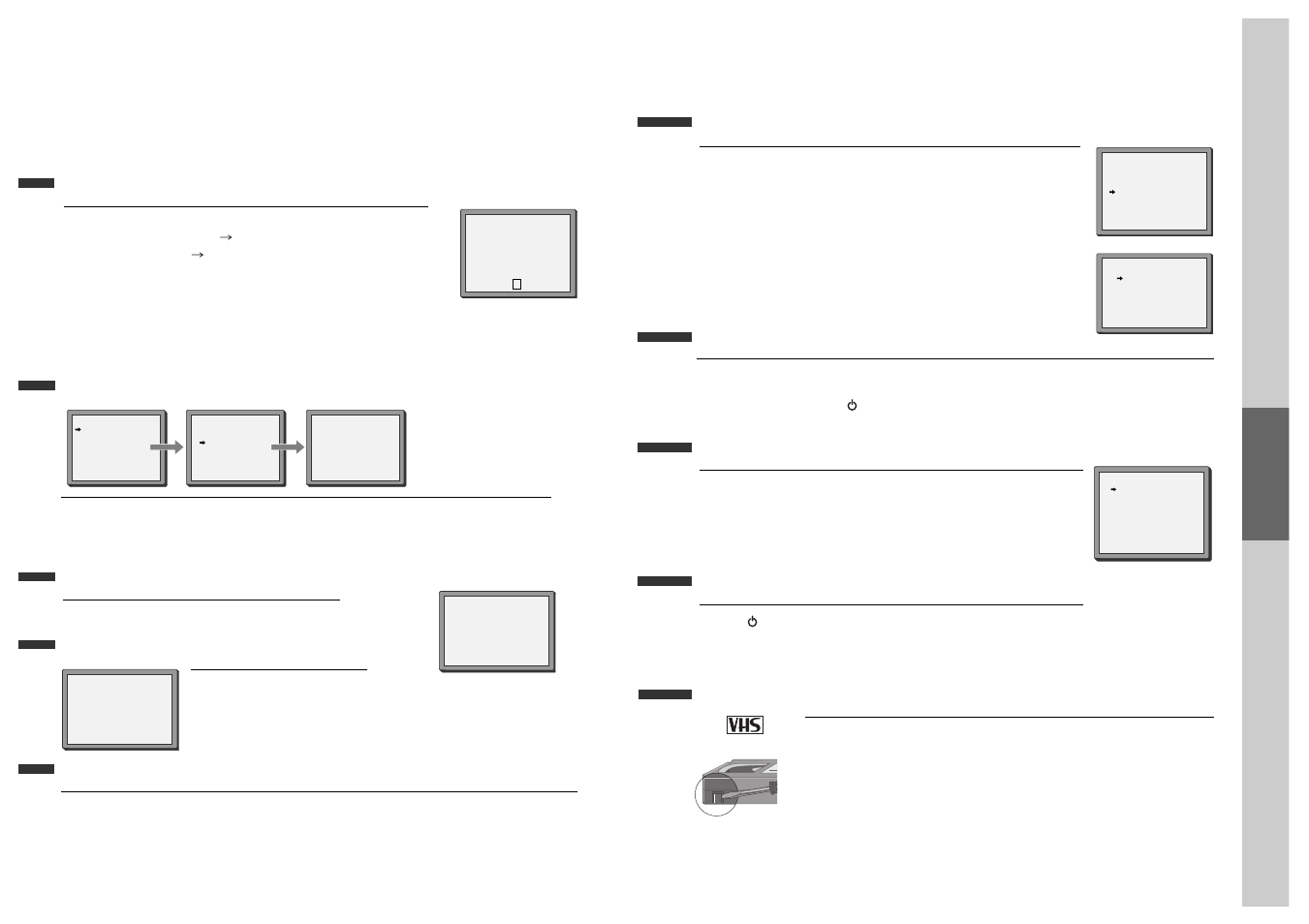 More functions, Clock / counter display, Accessing counter zero position | Remaining time and cassette length, Resetting the counter to zero, 16 : 9 wide screen format playing back / recording, Auto repeat, Setup languages, Child lock, Cassettes | Daewoo SD-3500 User Manual | Page 16 / 28