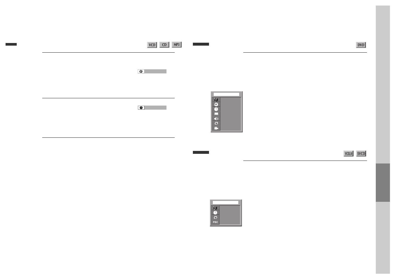 Confirming the current play mode on screen, Confirming the current dvd disc mode, Confirming the current svcd/vcd2.0 disc mode | Daewoo SD-3500 User Manual | Page 20 / 28