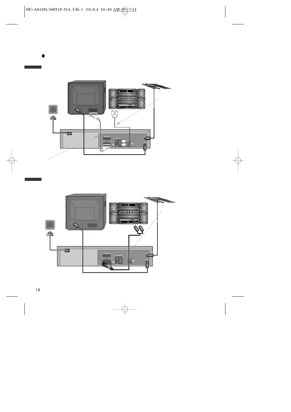 Connecting your player to the hi-fi system, Option 1, Option 2 | Daewoo SD-9500P User Manual | Page 15 / 58