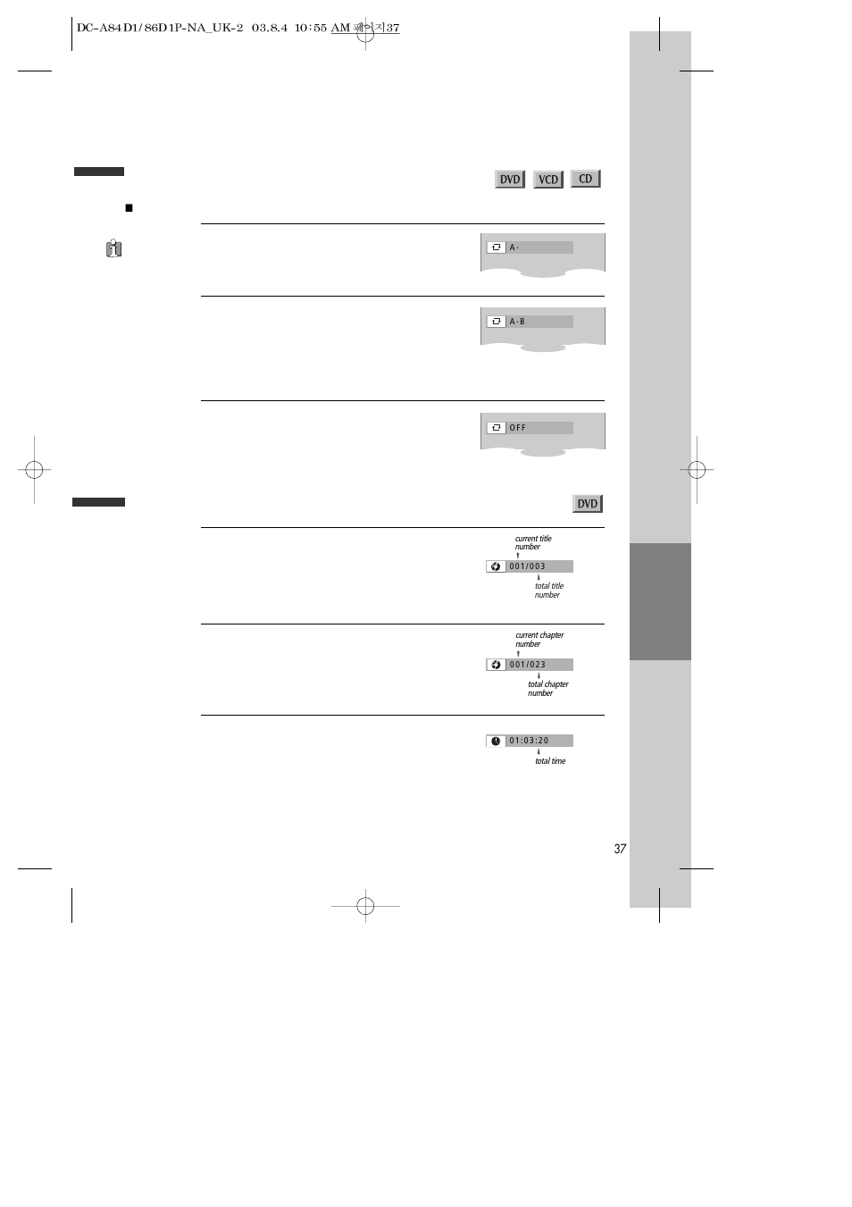 Repeating a defined period from a to b | Daewoo SD-9500P User Manual | Page 38 / 58
