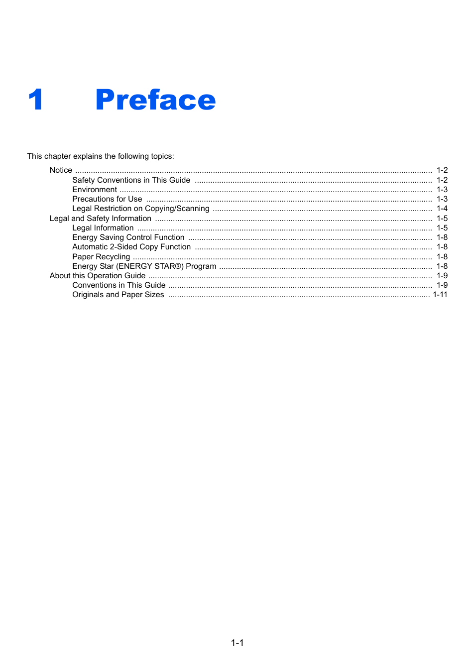 1 preface, Preface -1, 1preface | TA Triumph-Adler 261ci User Manual | Page 25 / 396
