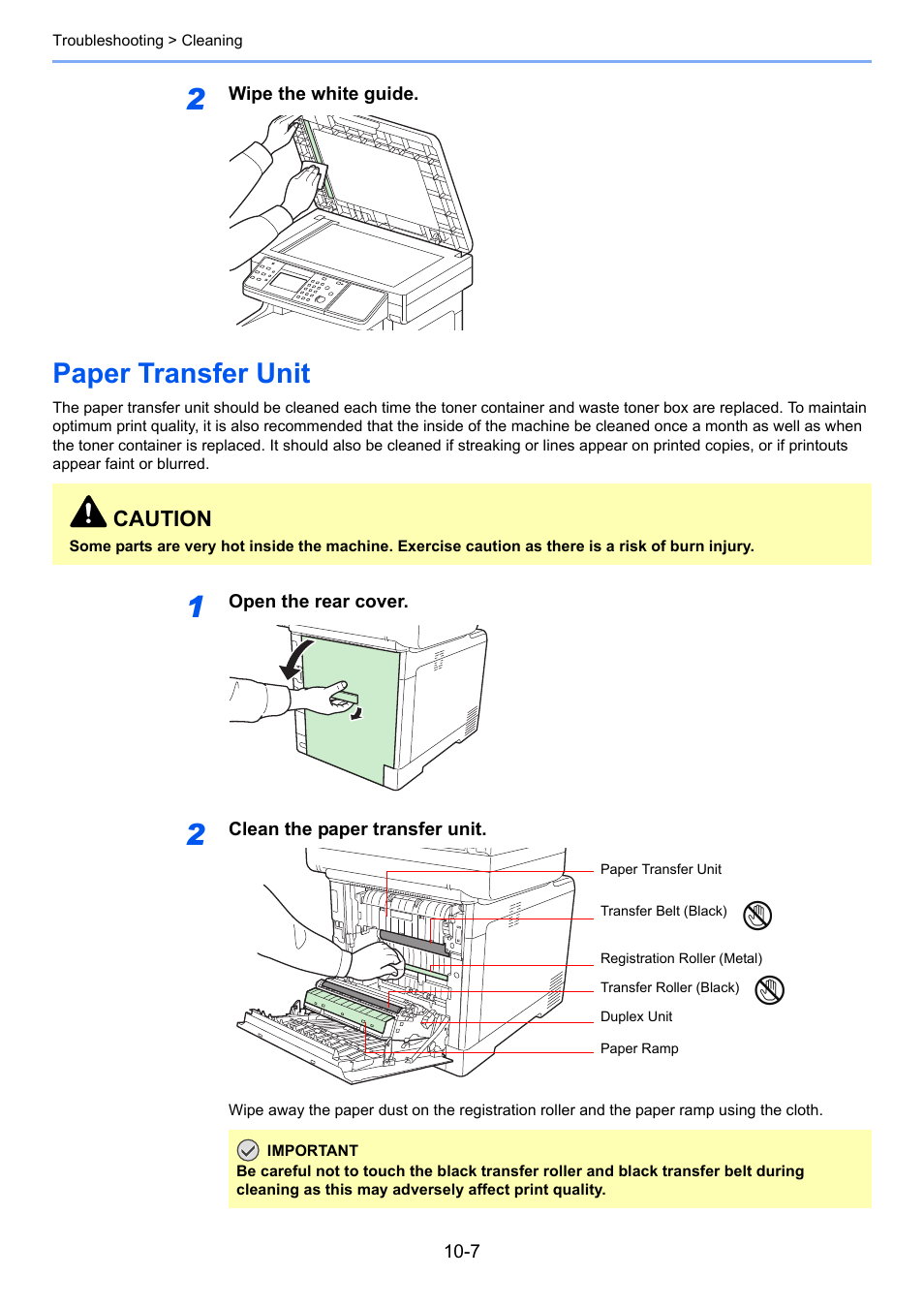 Paper transfer unit, Paper transfer unit -7 | TA Triumph-Adler 261ci User Manual | Page 343 / 396