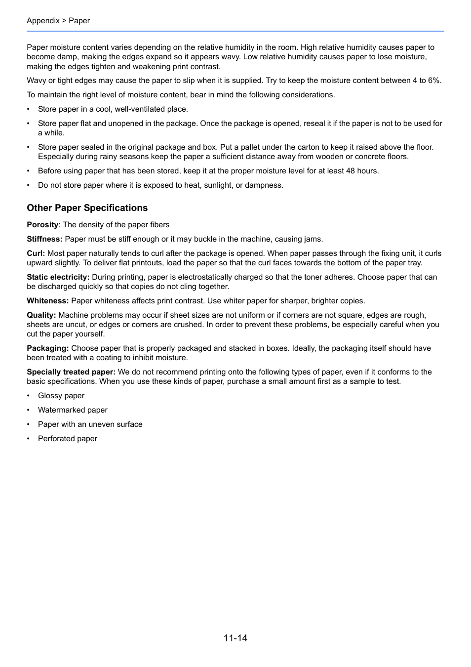 Other paper specifications | TA Triumph-Adler 261ci User Manual | Page 376 / 396